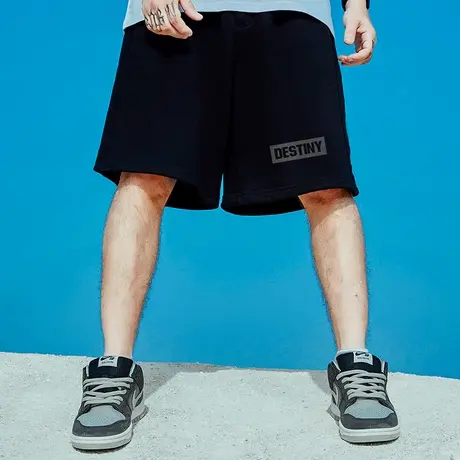 夏季字母宽松短裤男潮牌ins运动裤加肥加大五分裤大码裤子篮球裤图片