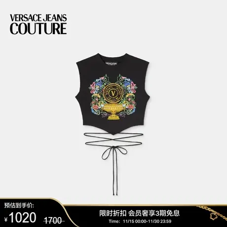 【限时优惠】VERSACE JEANS COUTURE 女士无袖上衣系带背心商品大图