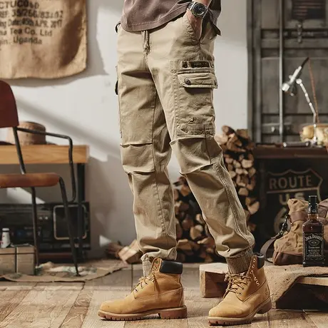 潮流复古日系工装裤男宽松耐磨休闲长裤时尚百搭男秋冬裤潮流男装商品大图