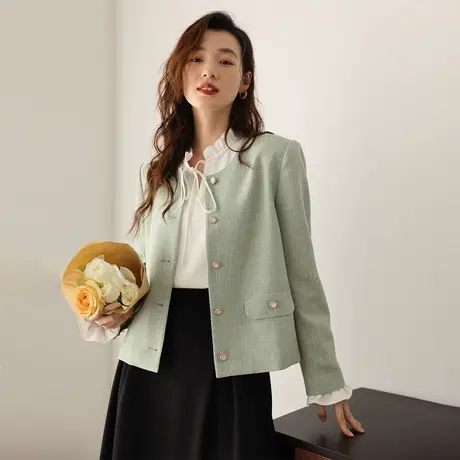 2023春季新款法式小香风短外套女气质上衣设计感小众时尚减龄洋气商品大图