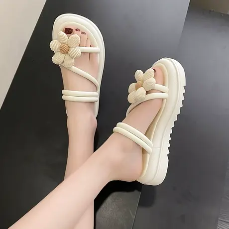 两穿凉鞋女厚底增高超软底外穿时尚拖鞋夏季松糕凉拖仙女风配裙子商品大图