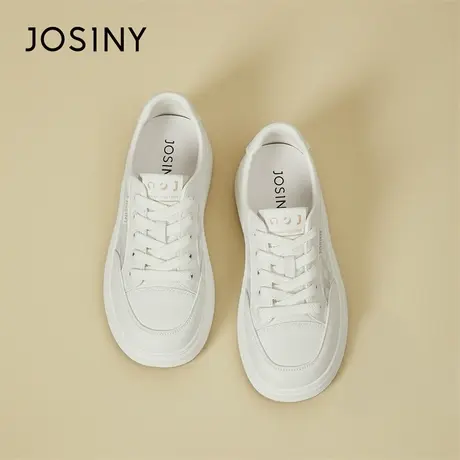 Josiny/卓诗尼厚底板鞋女2024新款春季运动休闲鞋增高爆款小白鞋商品大图