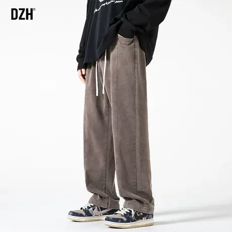 男士直筒牛仔裤男款美式潮牌裤子男秋季休闲长裤2023新款阔腿男裤商品大图