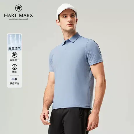 雅戈尔旗下哈特马克斯品牌短袖POLO夏季新款官方商务休闲短袖T恤商品大图