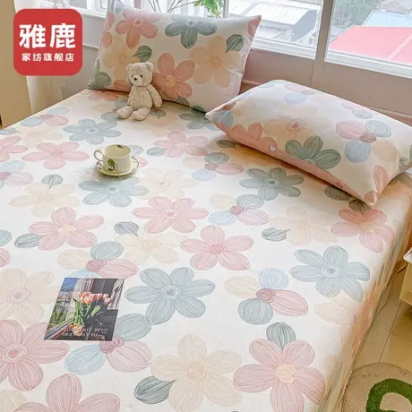 雅鹿床单单件纯棉100全棉2025新款单人榻榻米被单三件套四季通用4商品大图