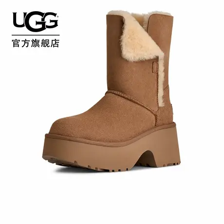 UGG秋季新款女士舒适时尚厚底坡跟圆头可折叠休闲雪地靴 1171533商品大图
