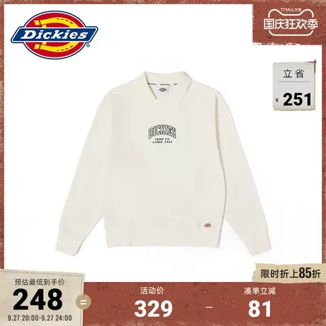 Dickies商场同款23新品秋冬重磅棉假领子设计长袖美式卫衣图片