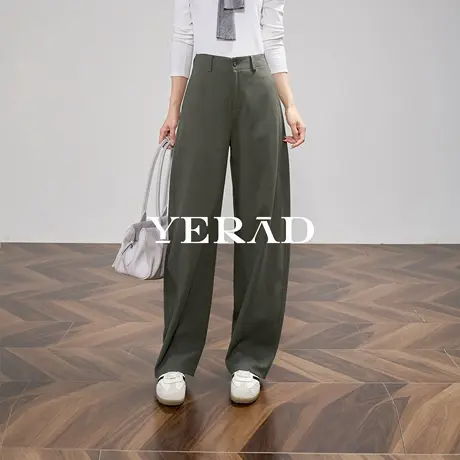 娅丽达莱赛尔棉混纺香蕉裤女2025秋季新款休闲裤子显瘦阔腿镰刀裤商品大图