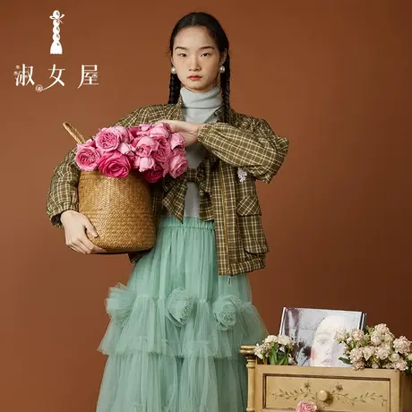 淑女屋官方旗舰店立领工装夹克图片