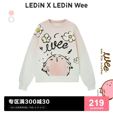 【Wee联名系列】wee大图卫衣可爱漫画少女宽松圆领套头C2BFC4501图片