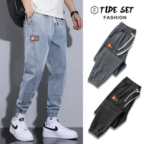 春夏季九分牛仔裤男士薄款休闲男裤子工装潮牌痞帅2024新款春秋款商品大图