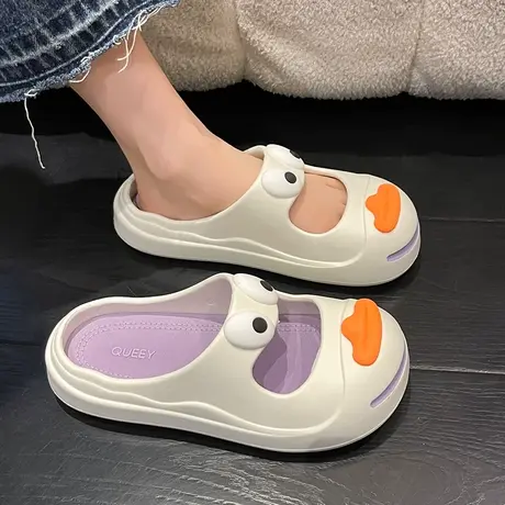 包头凉拖鞋女夏季厚底时尚外穿2024新款卡通可爱踩屎感防滑洞洞鞋商品大图