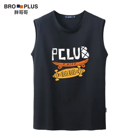 胖哥哥无袖t恤男宽松加肥加大篮球运动坎肩夏季宽松透气大码背心图片
