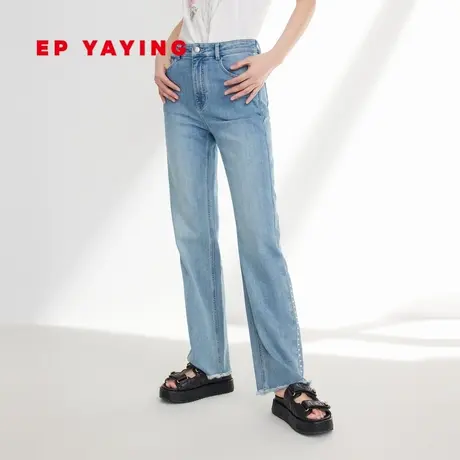 EP YAYING雅莹女装 天丝棉中腰直筒牛仔裤 2023新款J613A图片