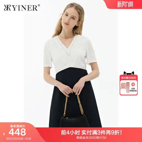 YINER音儿女装夏季时尚优雅A字连衣裙图片