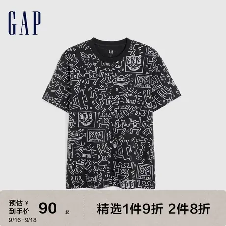 【keith haring联名】Gap男女装夏季涂鸦短袖T恤586322时尚上衣图片