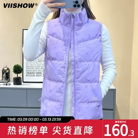 VIISHOW羽绒马甲男女款背心2023冬季新款情侣潮牌保暖白鸭绒外套图片
