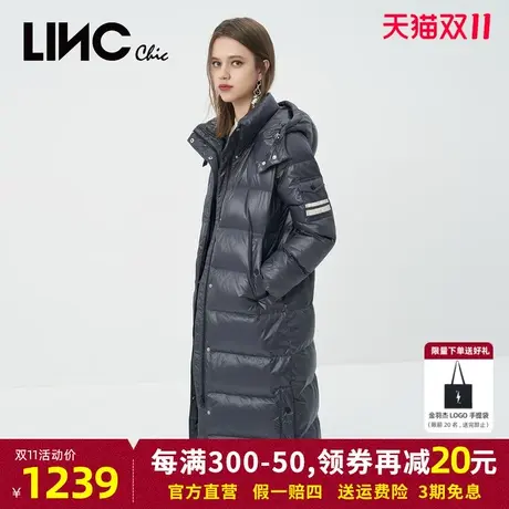 LINC金羽杰羽绒服女2023冬新款反季断码中长款女款面包服商场同款商品大图