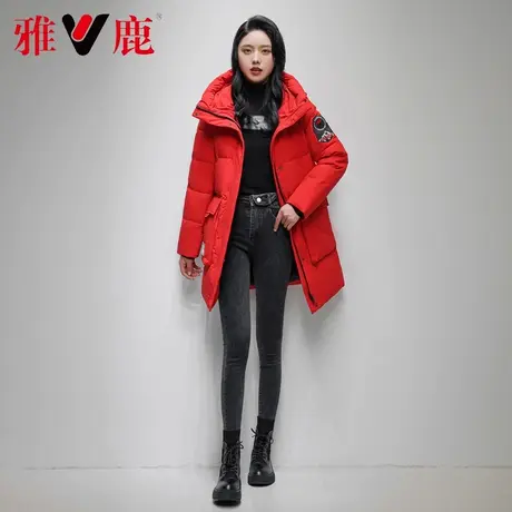 雅鹿羽绒服女短款2022冬季新款时尚奢华白鸭绒高端宽松外套百搭潮商品大图