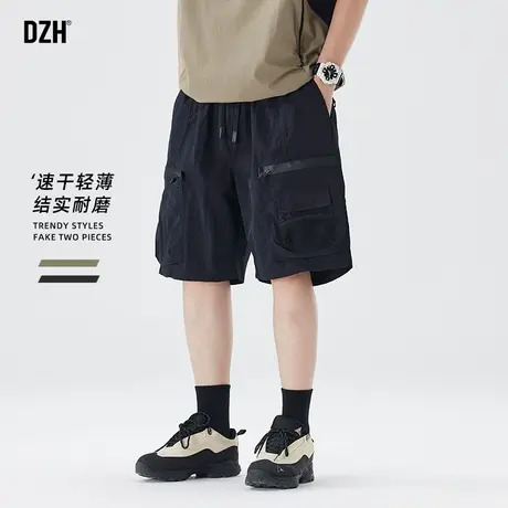 男生户外休闲美式短裤男款2025夏季新款透气速干宽松百搭工装裤男商品大图