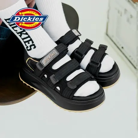 Dickies凉鞋女2025新款夏季百搭网红魔术贴厚底运动沙滩旅游鞋子图片