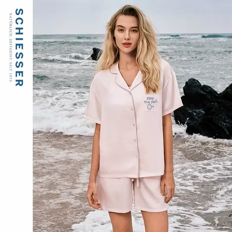 SCHIESSER舒雅女士梭织柔软亲肤透气翻领睡衣家居服套装22643图片