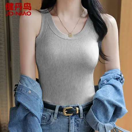 健丹鸟吊带背心女内搭2025年春夏新款百搭螺纹内穿无袖打底衫修身商品大图