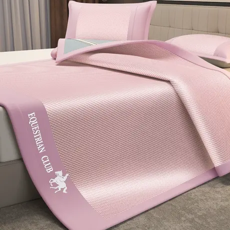 新款冰丝席提花波浪纹绣花款凉席席子冰丝席提花凉席系列商品大图