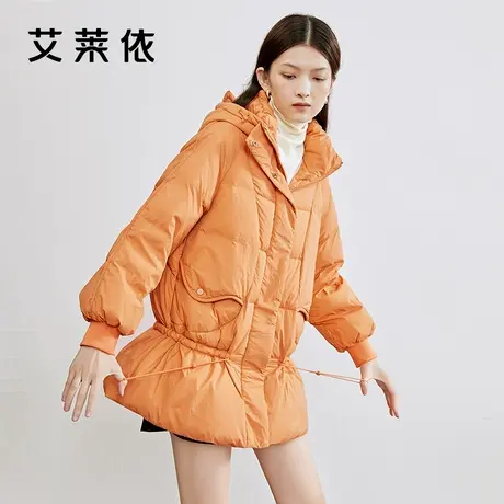 艾莱依新品中长款羽绒服女冬季设计感小众流行爆款时尚外套图片