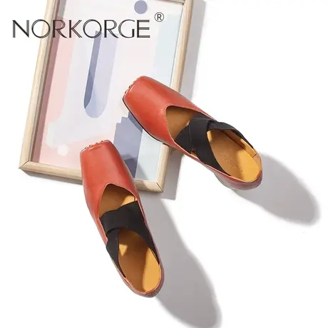 复古宫墙红时装单鞋图片