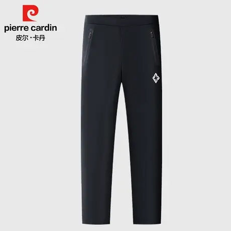 皮尔卡丹卫裤男新款纯色宽松保暖男裤时尚针织长裤简约运动休闲裤图片
