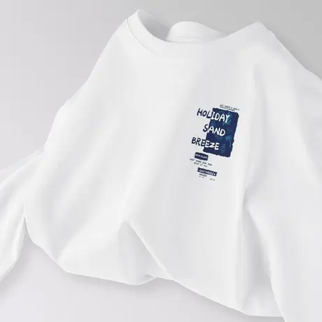 纯棉短袖t恤女白色宽松百搭半袖2023年夏季新款女装独特别致上衣商品大图