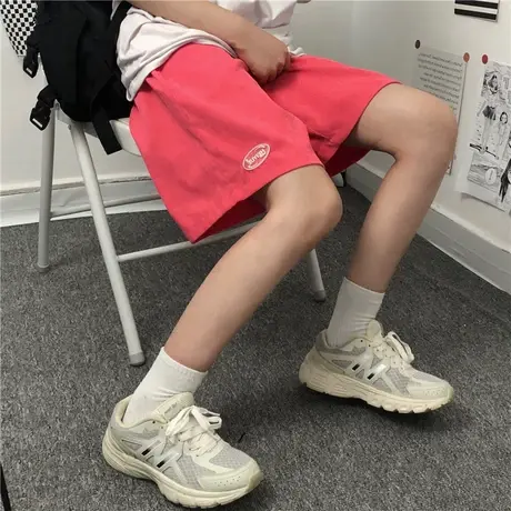 运动短裤女夏季薄款小个子阔腿高腰大码胖mm显瘦直筒休闲五分中裤图片