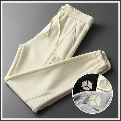 秋冬季重磅加厚款卫裤男士休闲裤2024新款男生裤子高级感冬天男裤商品大图