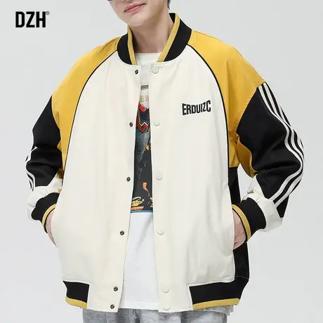 男生美式棒球服男潮牌宽松休闲男装2024新款衣服刺绣夹克外套春秋商品大图