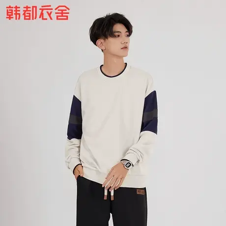 韩都衣舍2023秋冬新款男装宽松百搭休闲卫衣NZZ0814商品大图