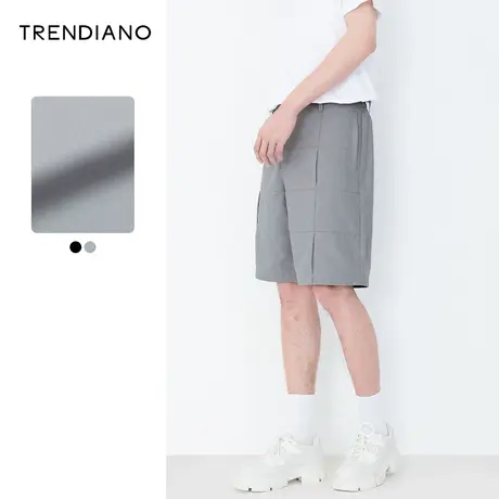 TRENDIANO夏季男装新款时尚设计美式百搭宽松短裤休闲裤潮图片