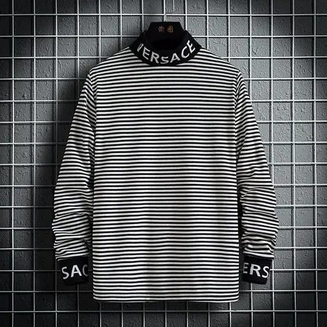 青少年13秋冬半高领长袖T恤高初中小学生12-15男孩德绒中领打底衫商品大图