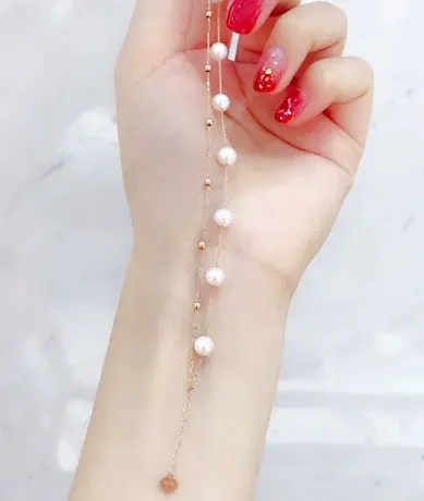 帝普珠宝旗舰店小金珠18k黄金天然转运珠金珠珍珠手链首饰女商品大图