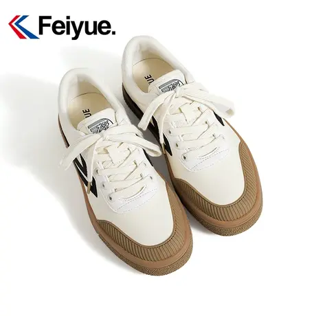 feiyue/飞跃官方厚底板鞋2024春季新款复古简约拼色女生休闲鞋993商品大图