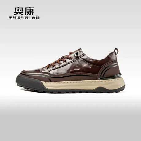 Aokang奥康男鞋2024春季新款潮流休闲板鞋男弹力带舒适运动潮鞋商品大图
