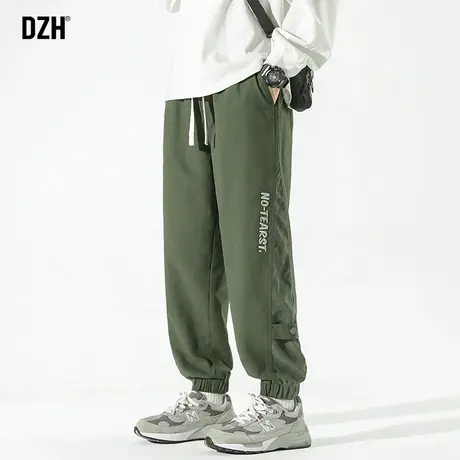 男士绿色束脚工装裤男秋季宽松2023新款休闲裤长裤男款裤子运动裤商品大图