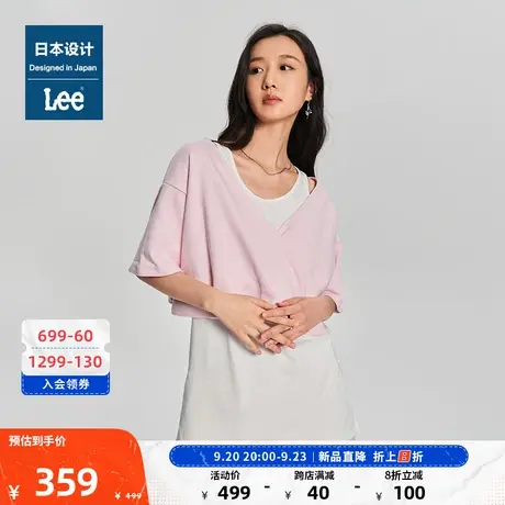 Lee日本设计23新品标准版两件套多色女短款短袖卫衣LWT00683图片