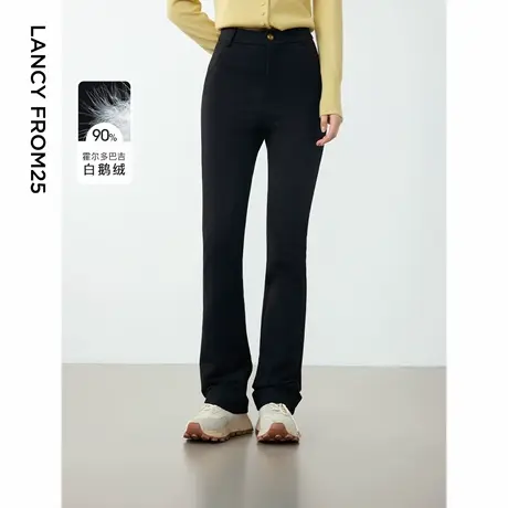 朗姿霍尔多巴吉微喇复古白鹅绒外穿通勤裤子女2024冬季新款羽绒裤商品大图