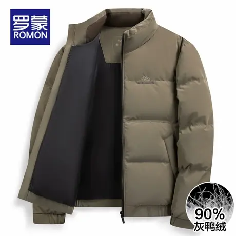 罗蒙爸爸短款鸭绒羽绒服男加厚防寒保暖2025冬季新款冬装夹克外套商品大图
