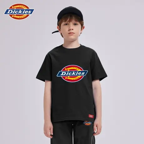 Dickies童装男童t恤短袖夏季儿童纯棉运动半袖男孩美式休闲体恤A商品大图