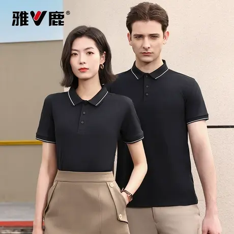 雅鹿夏季冰感时尚个性翻领男装体恤POLO衫商务休闲新款短袖T恤商品大图