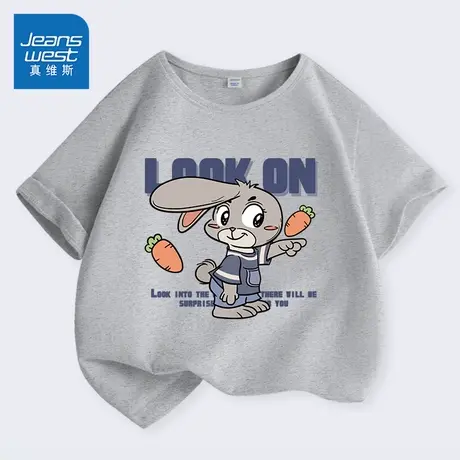 真维斯童装男童短袖t恤小男孩夏季2025新款纯棉半袖儿童夏装体恤商品大图