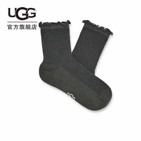 UGG春季女士舒适纯色莴苣边袜后跟袜 1125531商品大图