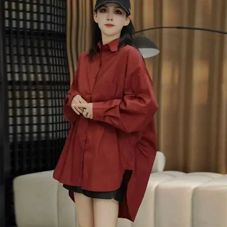 欧货复古秋季衬衫女2025新款时尚洋气宽松设计感小众秋装洋气上衣商品大图